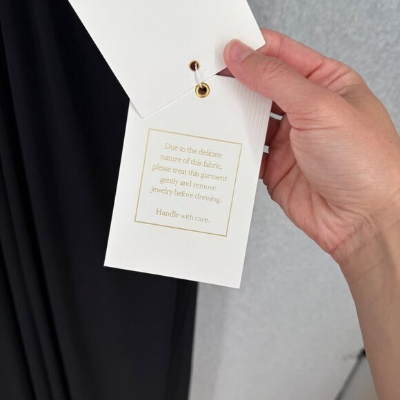 Mac Duggal Jersey V-Neck Cutout Gown Dress Size 20W Black Formal Dress Chic NEW - Picture 7 of 16